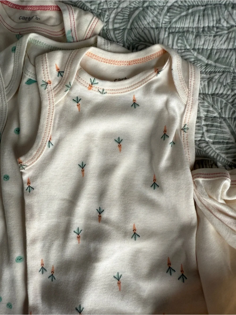 NWT Carter's Vegetable Sleeveless Baby Bodysuit Set of 5
